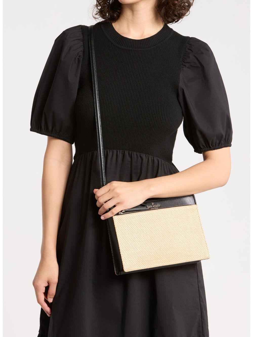 Kate Spade cameron straw crossbody bag - Picture 2 of 12